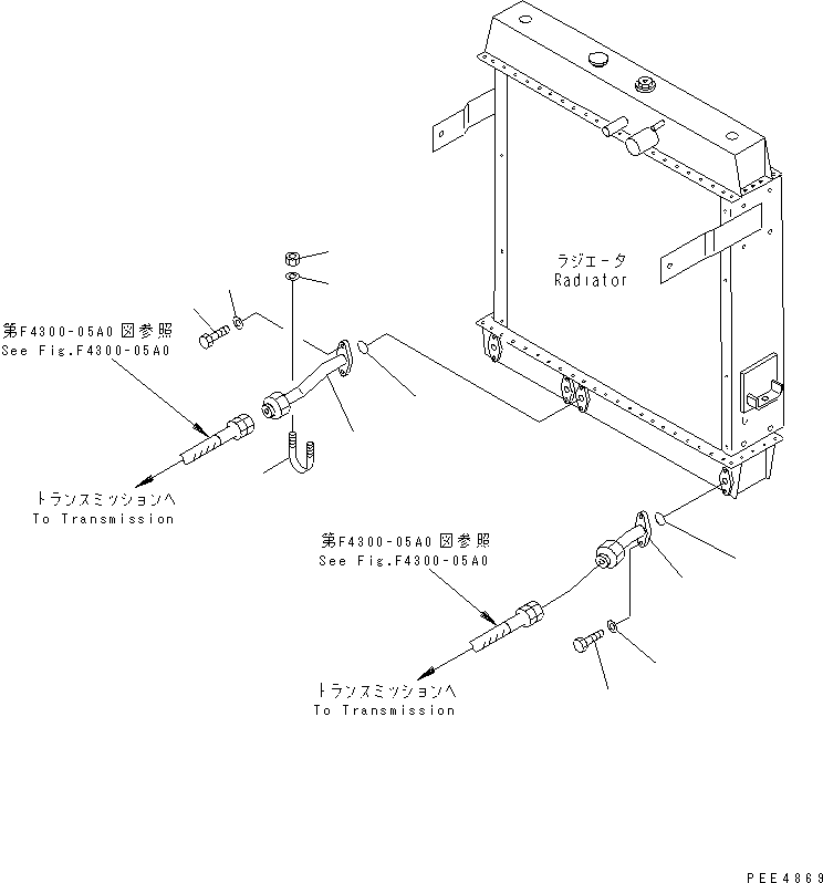 Compactors Komatsu / WF450-3 S/N 54001-UP (For Komatsu Hanomag (Germany))(wf450-0c) / RADIATOR (TRANSMISSION OIL COOLER LINE)(#54101-)(060070 : C0110-05A0A)