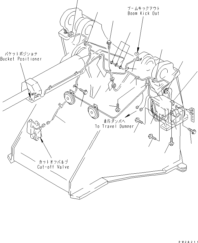 Komatsu parts book diagram for WF450-3 S/N 54001-UP: WIRING HARNESS (FRONT FRAME LINE)