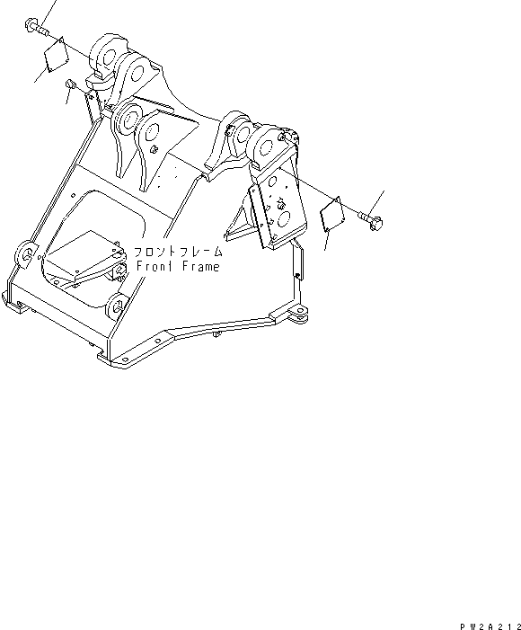 Komatsu parts book diagram for WF450-3 S/N 54001-UP: LIGHT AND MOUNTING (HEAD LAMP LESS PLATE)
