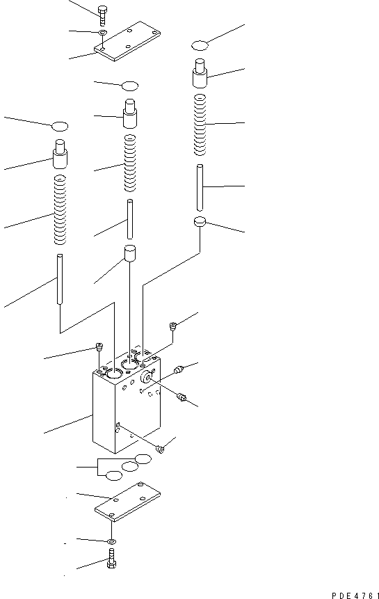 Komatsu parts book diagram for WF450-3 S/N 54001-UP: TRANSMISSION ACCUMULATOR VALVE