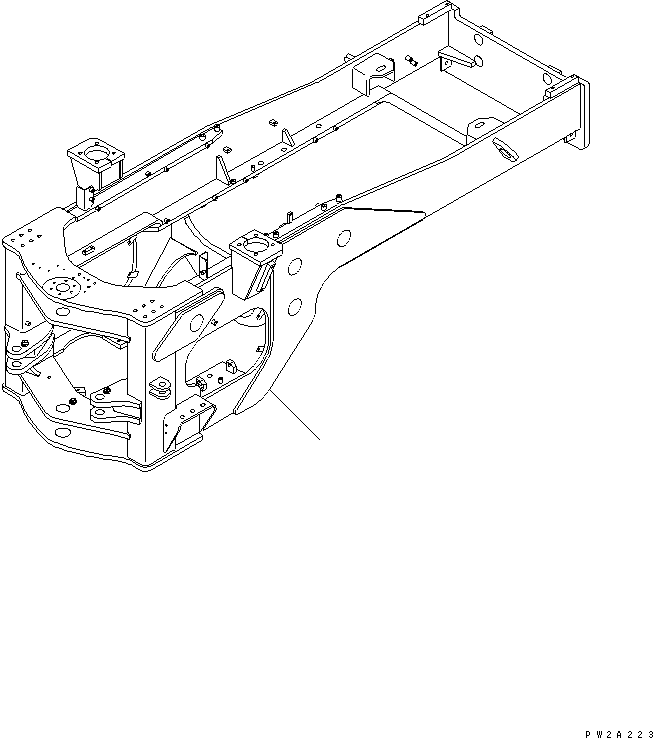 Komatsu parts book diagram for WF450-3 S/N 54001-UP: REAR FRAME