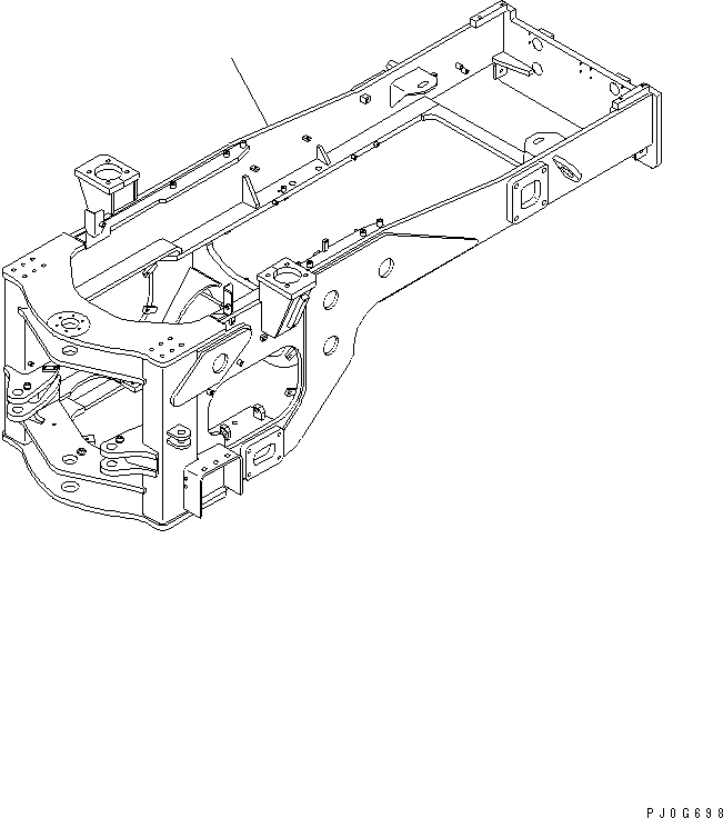 Komatsu parts book diagram for WF450-3 S/N 54001-UP: REAR FRAME (FOR WHEEL CLEANER)