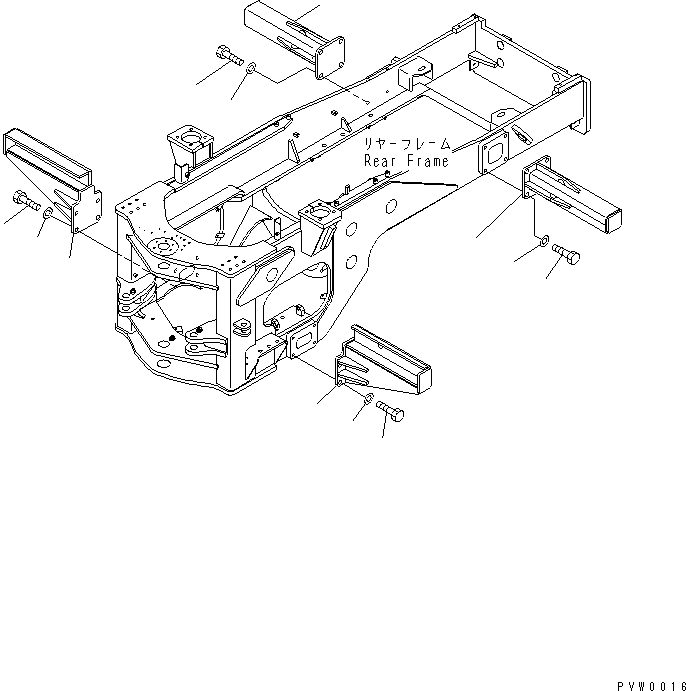 Komatsu parts book diagram for WF450-3 S/N 54001-UP: LOCK AND COVER (WHEEL CLEANER)