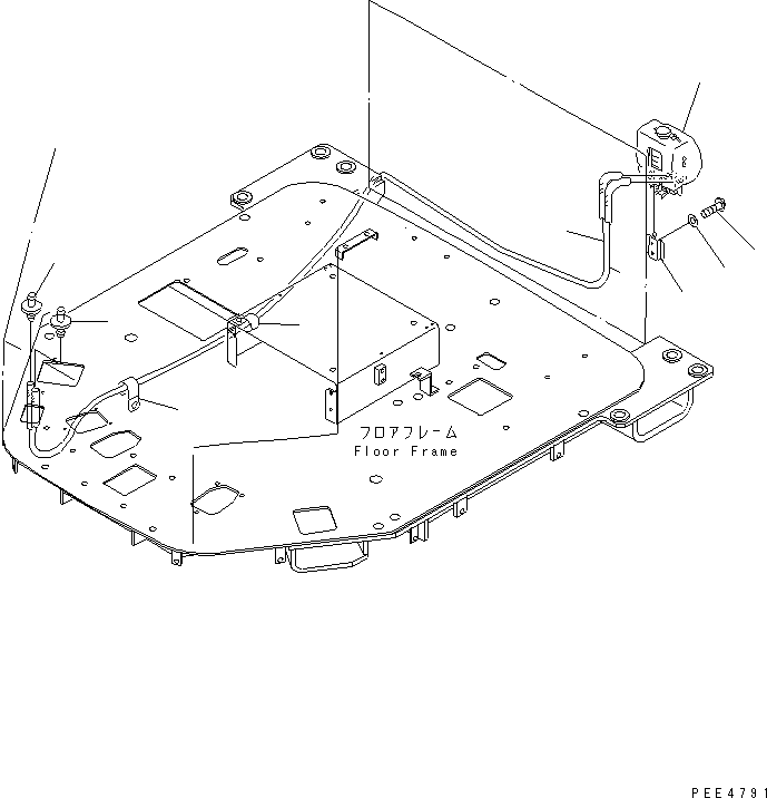 Komatsu parts book diagram for WF450-3 S/N 54001-UP: WASHER TANK