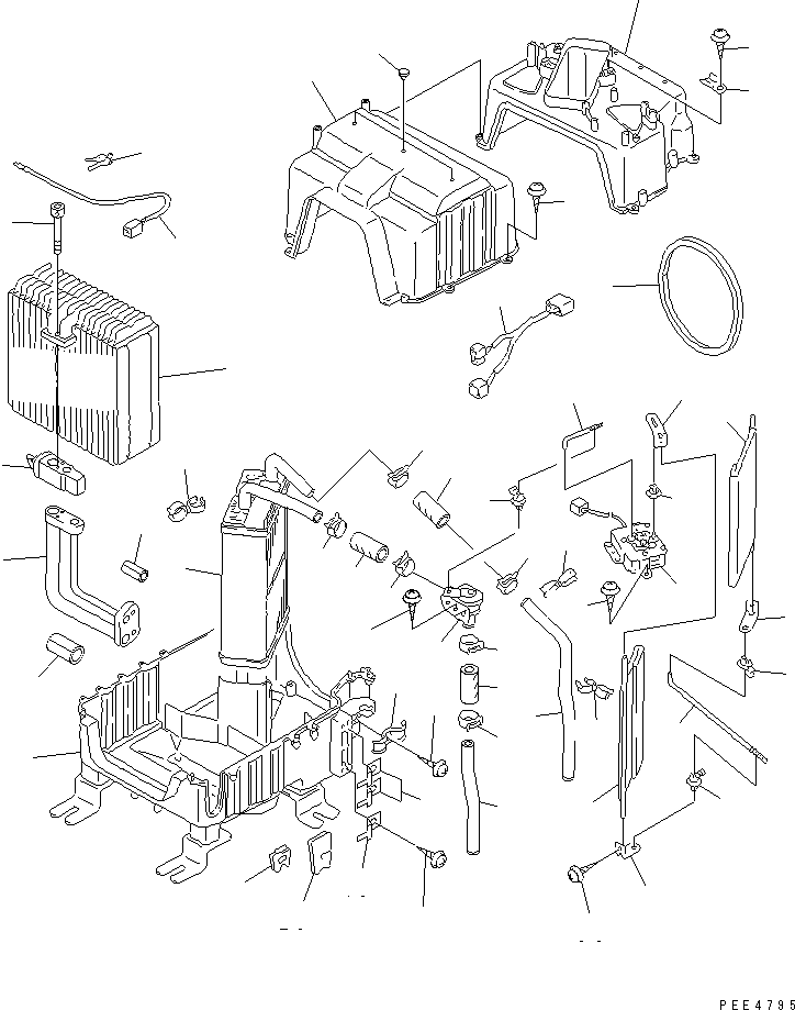 Komatsu parts book diagram for WF450-3 S/N 54001-UP: AIR CONDITIONER (AIR CONDITIONER UNIT)