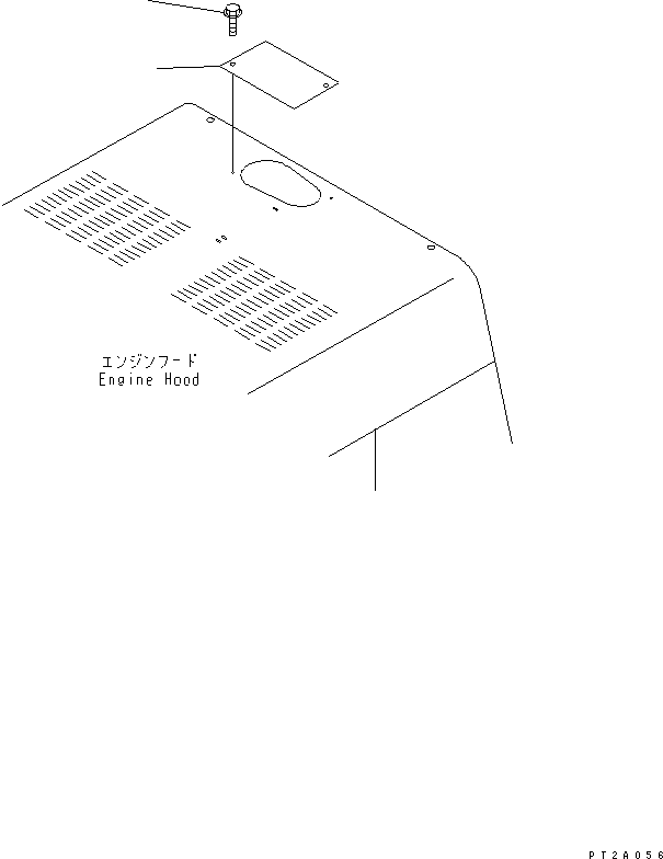 Komatsu parts book diagram for WF450-3 S/N 54001-UP: HOOD (UPPER COVER)(#54101-)