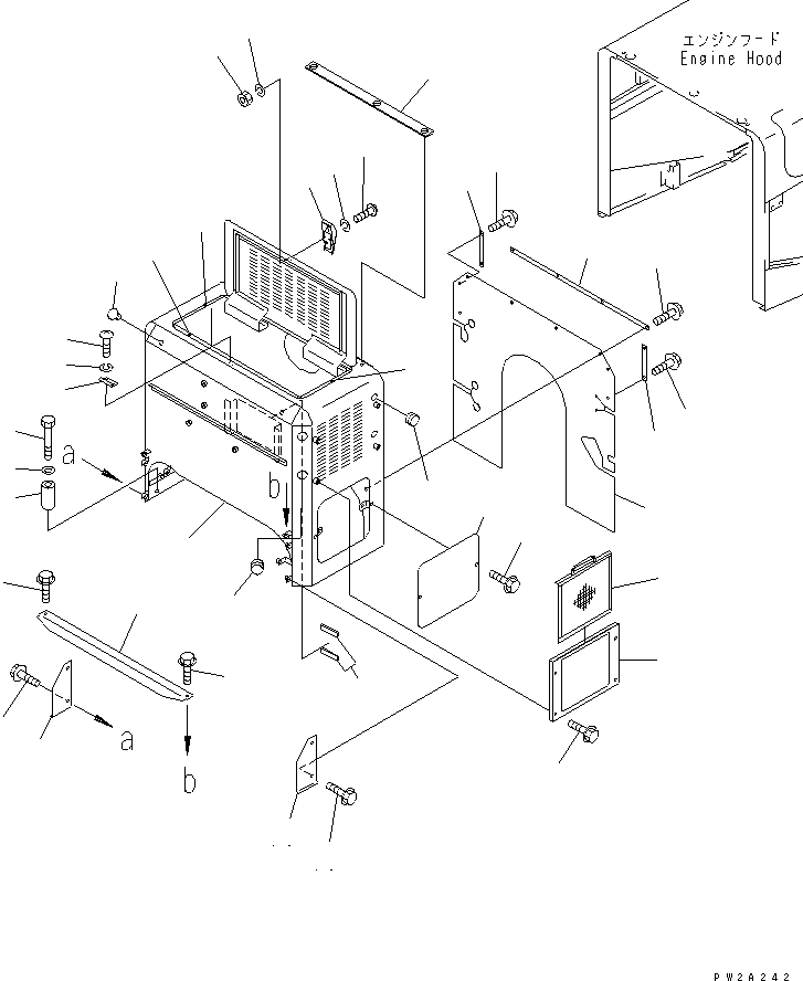 Komatsu parts book diagram for WF450-3 S/N 54001-UP: BULKHEAD(#54001-54099)