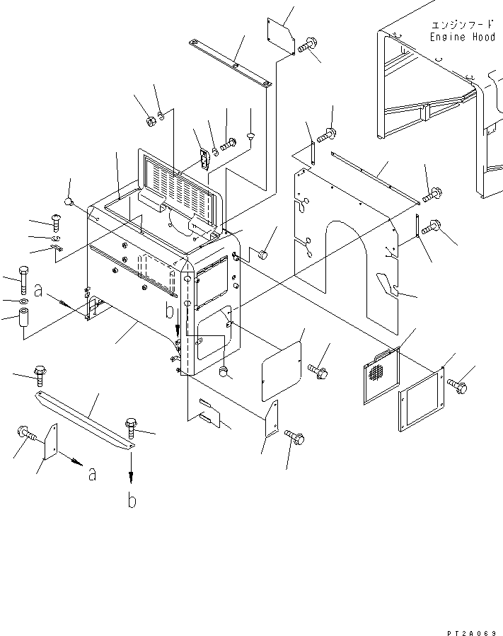 Komatsu parts book diagram for WF450-3 S/N 54001-UP: BULKHEAD(#54101-)