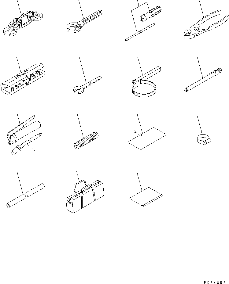 Komatsu parts book diagram for WF450-3 S/N 54001-UP: TOOL
