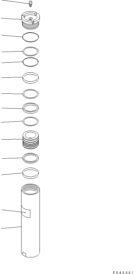 Komatsu parts book diagram for WF450-3 S/N 54001-UP: BRAKE CONTROL (ACCUMULATOR) (INNER PARTS)(#54001-54099)