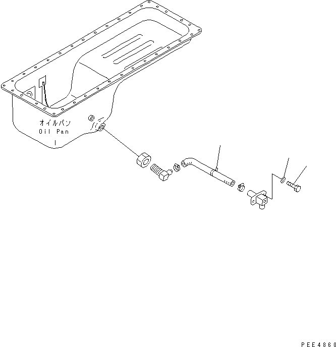 Compactors Komatsu / WF450T-3 S/N 53001-UP (For Komatsu Hanomag (Germany))(wf450t-c) / ENGINE (DRAIN HOSE MOUNTING)(#54102-)(030080 : B0110-03A0)