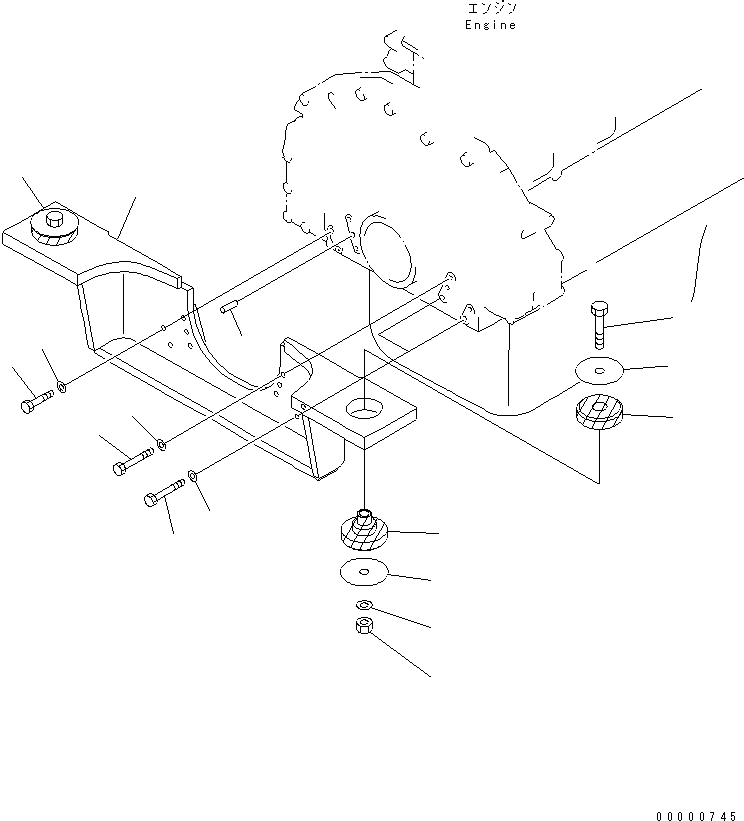Compactors Komatsu / WF450T-3 S/N 53001-UP (For Komatsu Hanomag (Germany))(wf450t-c) / ENGINE MOUNTING(030050 : B0100-01A0)