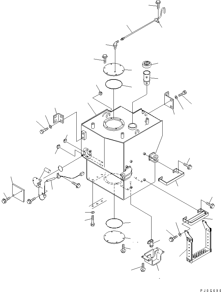 Compactors Komatsu / WF450T-3 S/N 53001-UP (For Komatsu Hanomag (Germany))(wf450t-c) / FUEL TANK (SENSOR AND FUEL PIPING) (KOHAG)(#54101-)(090010 : D0100-01A1)