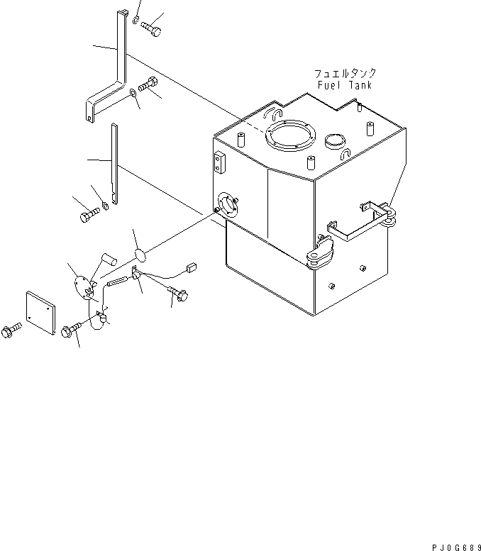 Compactors Komatsu / WF450T-3 S/N 53001-UP (For Komatsu Hanomag (Germany))(wf450t-c) / FUEL TANK (COVER AND BREATHER HOSE PIPING)(090020 : D0100-02A0)