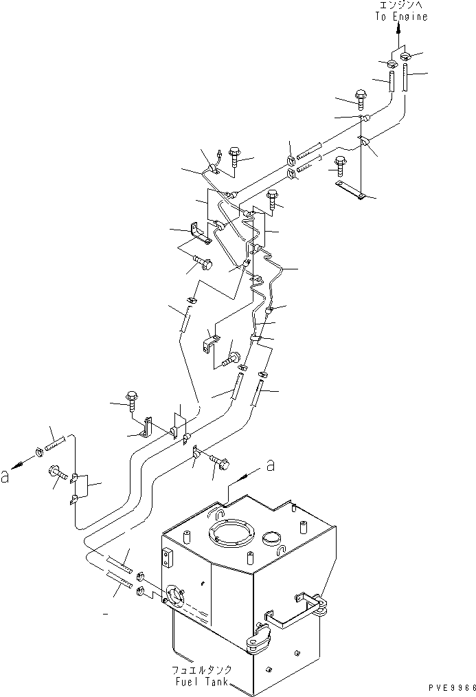 Compactors Komatsu / WF450T-3 S/N 53001-UP (For Komatsu Hanomag (Germany))(wf450t-c) / FUEL LINE(090030 : D0200-01A0)