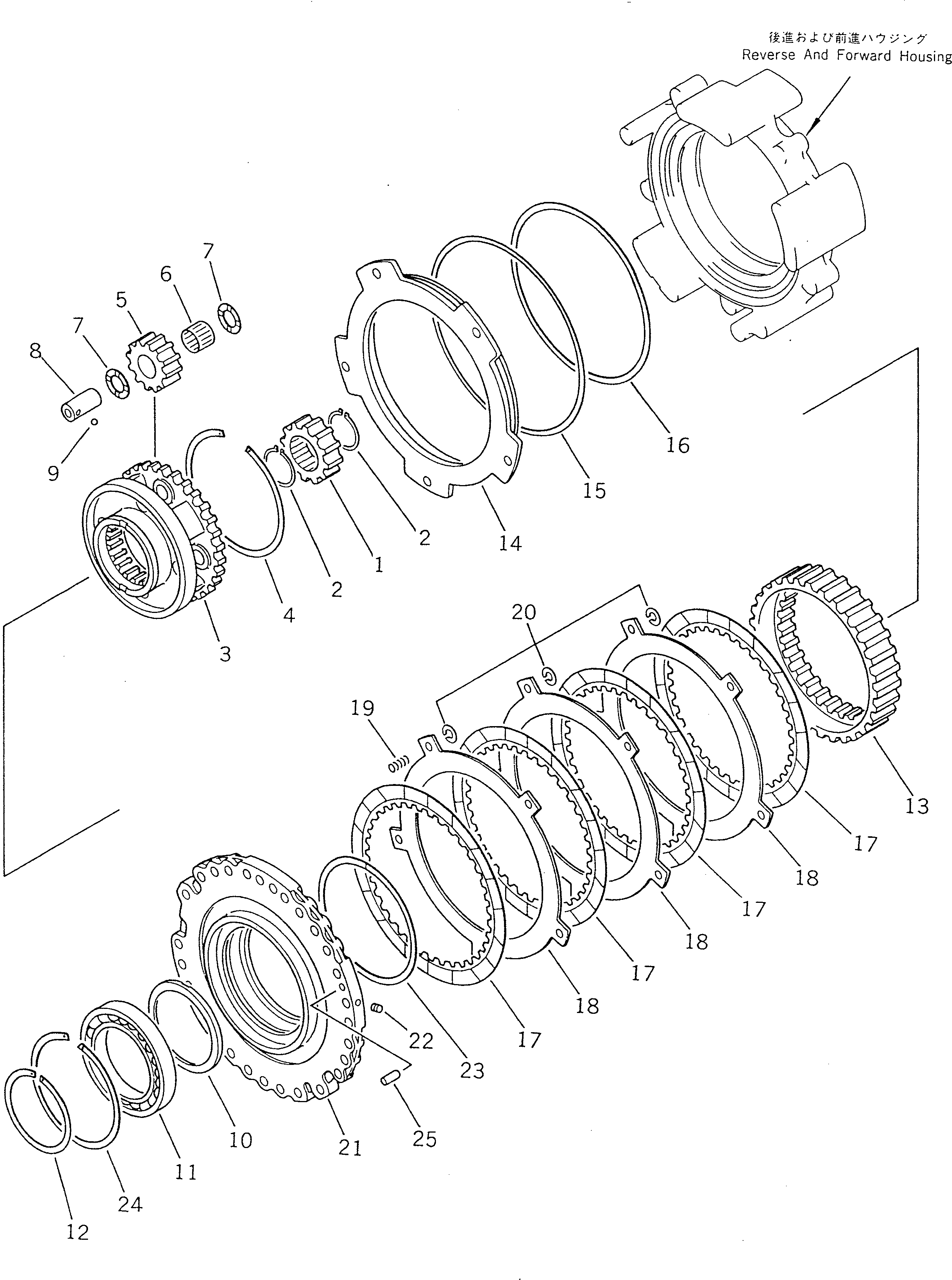 Compactors Komatsu / WF450T-1 S/N 10001-UP(wf450t-r) / TRANSMISSION (FORWARD CLUTCH)(060090 : 2512)
