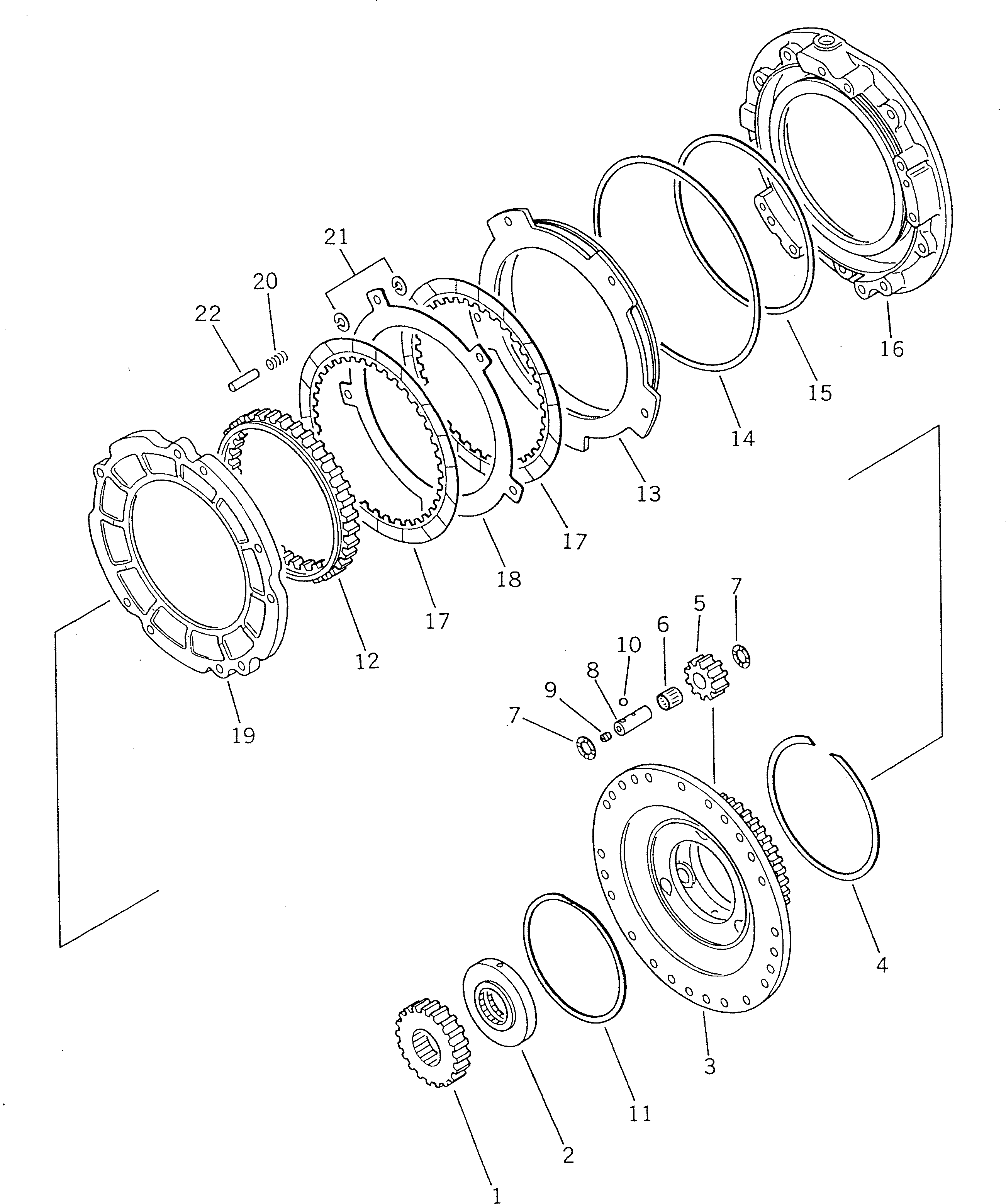 Compactors Komatsu / WF450T-1 S/N 10001-UP(wf450t-r) / TRANSMISSION (2ND CLUTCH)(060120 : 2515)