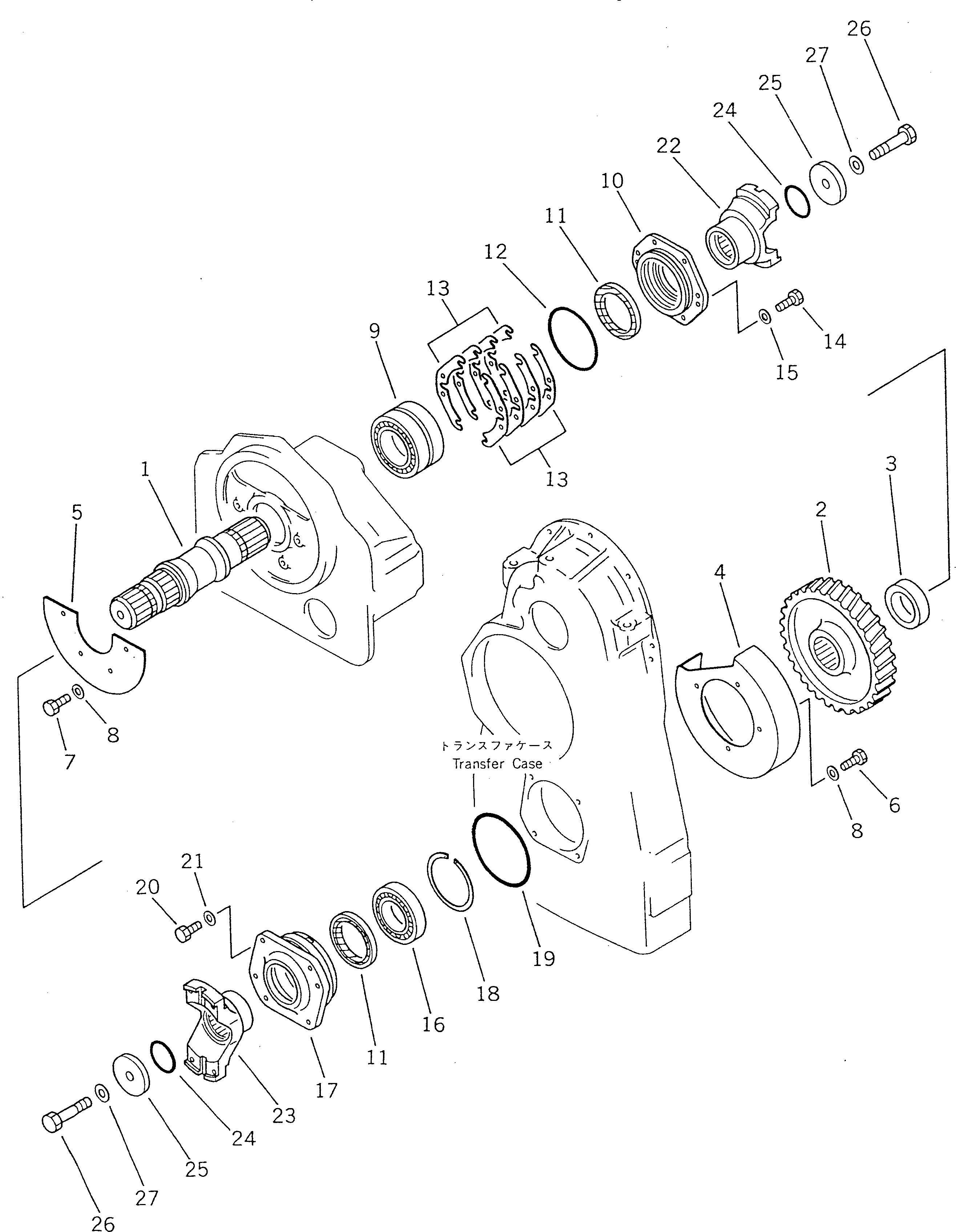 Compactors Komatsu / WF450T-1 S/N 10001-UP(wf450t-r) / TRANSMISSION (OUTPUT SHAFT 2/2)(060150 : 2518)