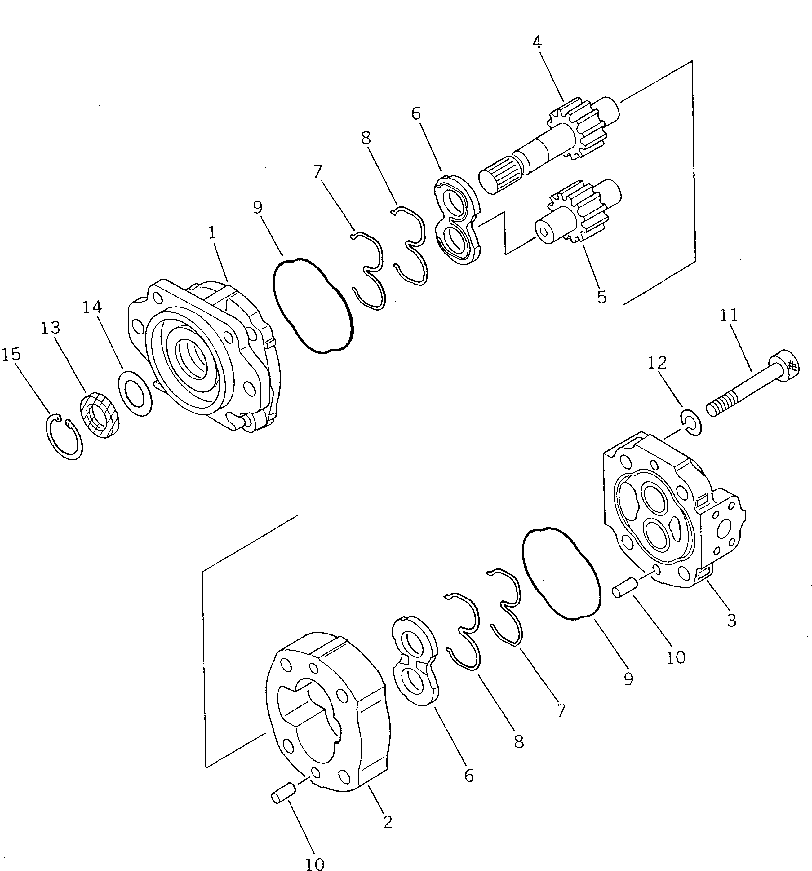 Compactors Komatsu / WF450T-1 S/N 10001-UP(wf450t-r) / HYDRAULIC PUMP (TRANSMISSION)(060200 : 2601)