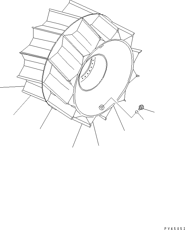 Komatsu parts book diagram for WF450T-1 S/N 10001-UP: WHEEL