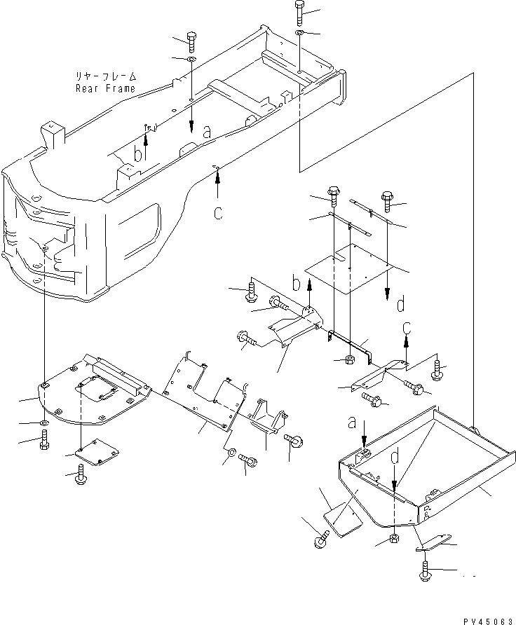 Compactors Komatsu / WF450T-1 S/N 10001-UP(wf450t-r) / UNDER GUARD (REAR)(150040 : 5035)
