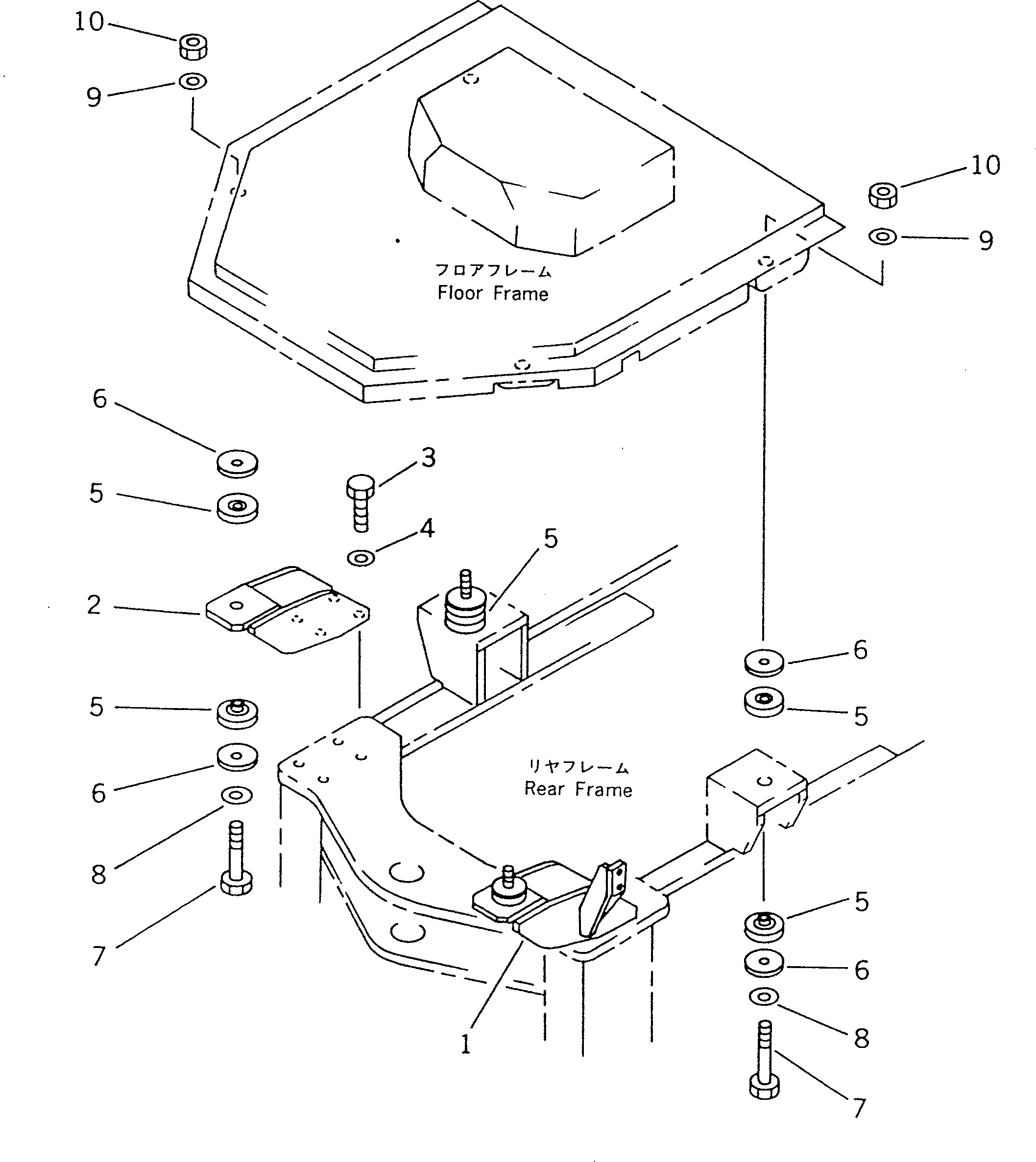 Compactors Komatsu / WF450T-1 S/N 10001-UP(wf450t-r) / FLOOR SUPPORT(150070 : 5101)