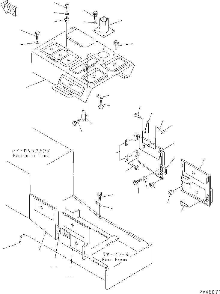 Compactors Komatsu / WF450T-1 S/N 10001-UP(wf450t-r) / ENGINE HOOD AND SIDE COVER(#10001-10059)(150140 : 5211)