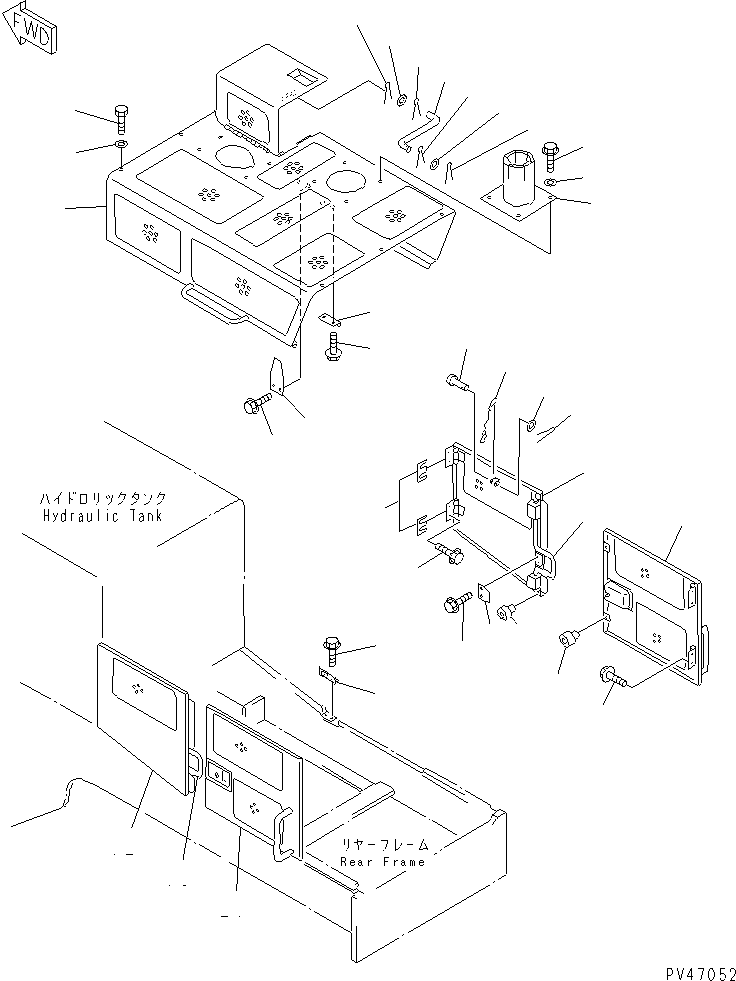 Compactors Komatsu / WF450T-1 S/N 10001-UP(wf450t-r) / ENGINE HOOD AND SIDE COVER(#10060-)(150150 : 5211A)