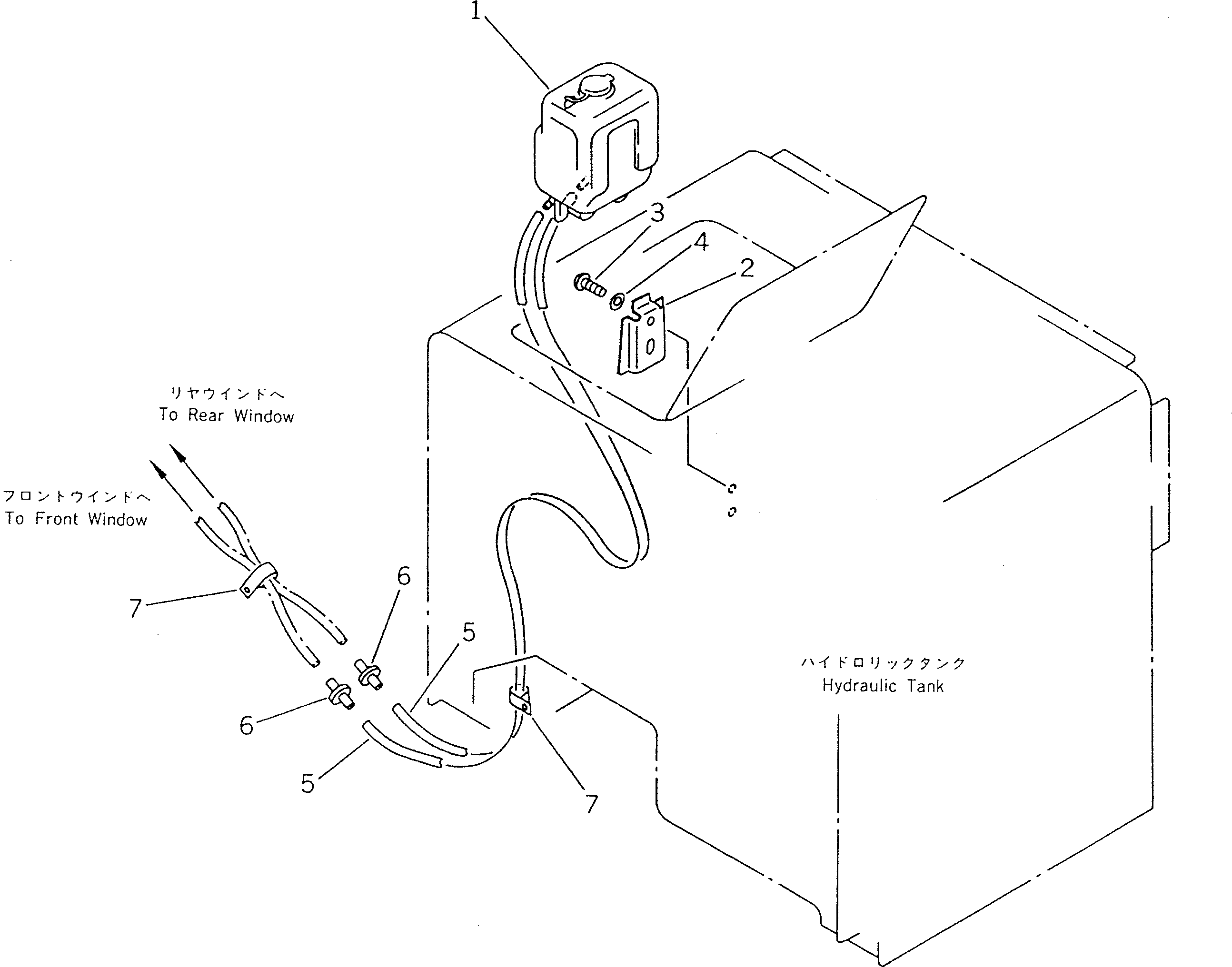 Compactors Komatsu / WF450T-1 S/N 10001-UP(wf450t-r) / WINDOW WASHER(150230 : 5471)