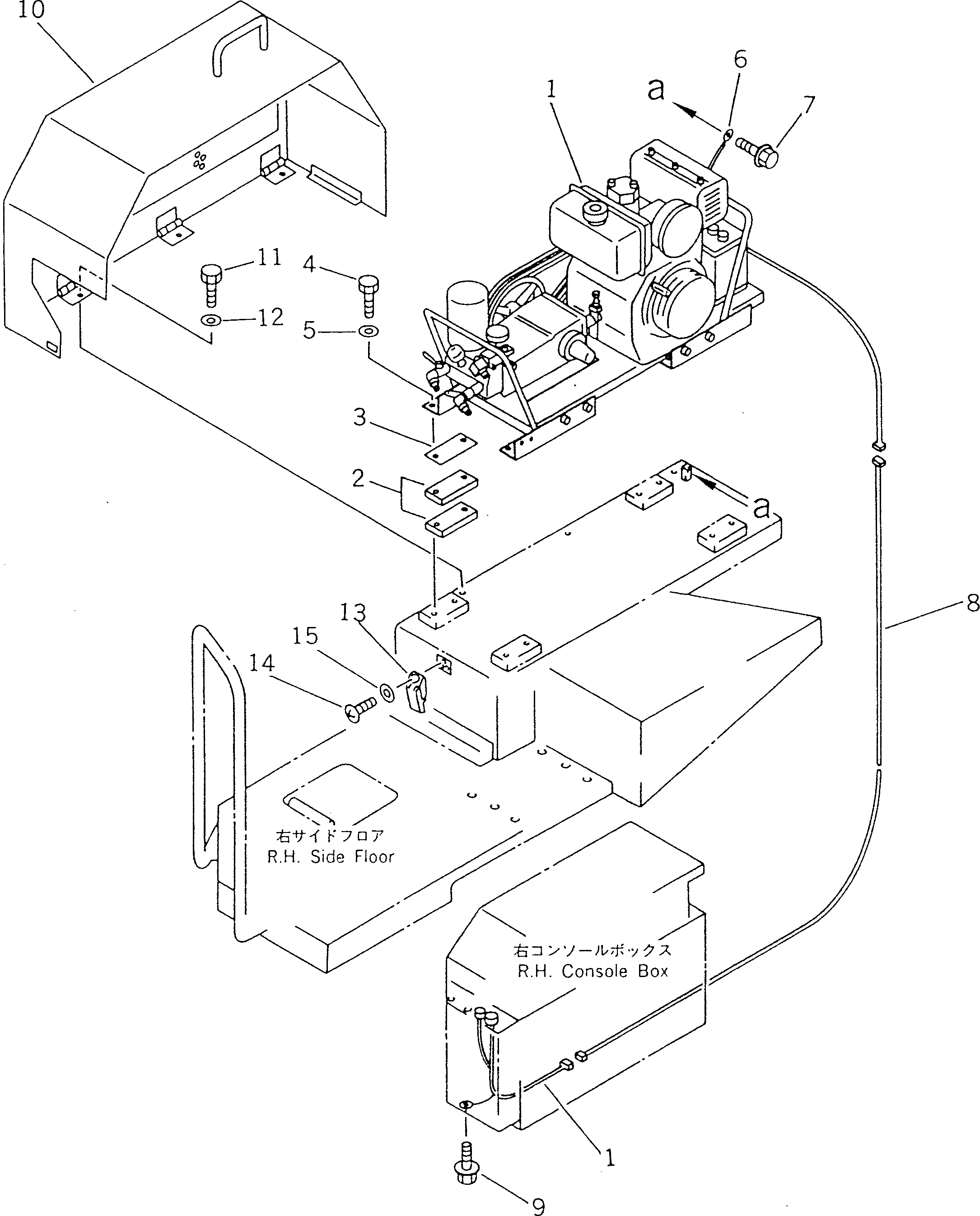 Komatsu parts book diagram for WF450T-1 S/N 10001-UP: ATOMIZER SYSTEM (1/4)