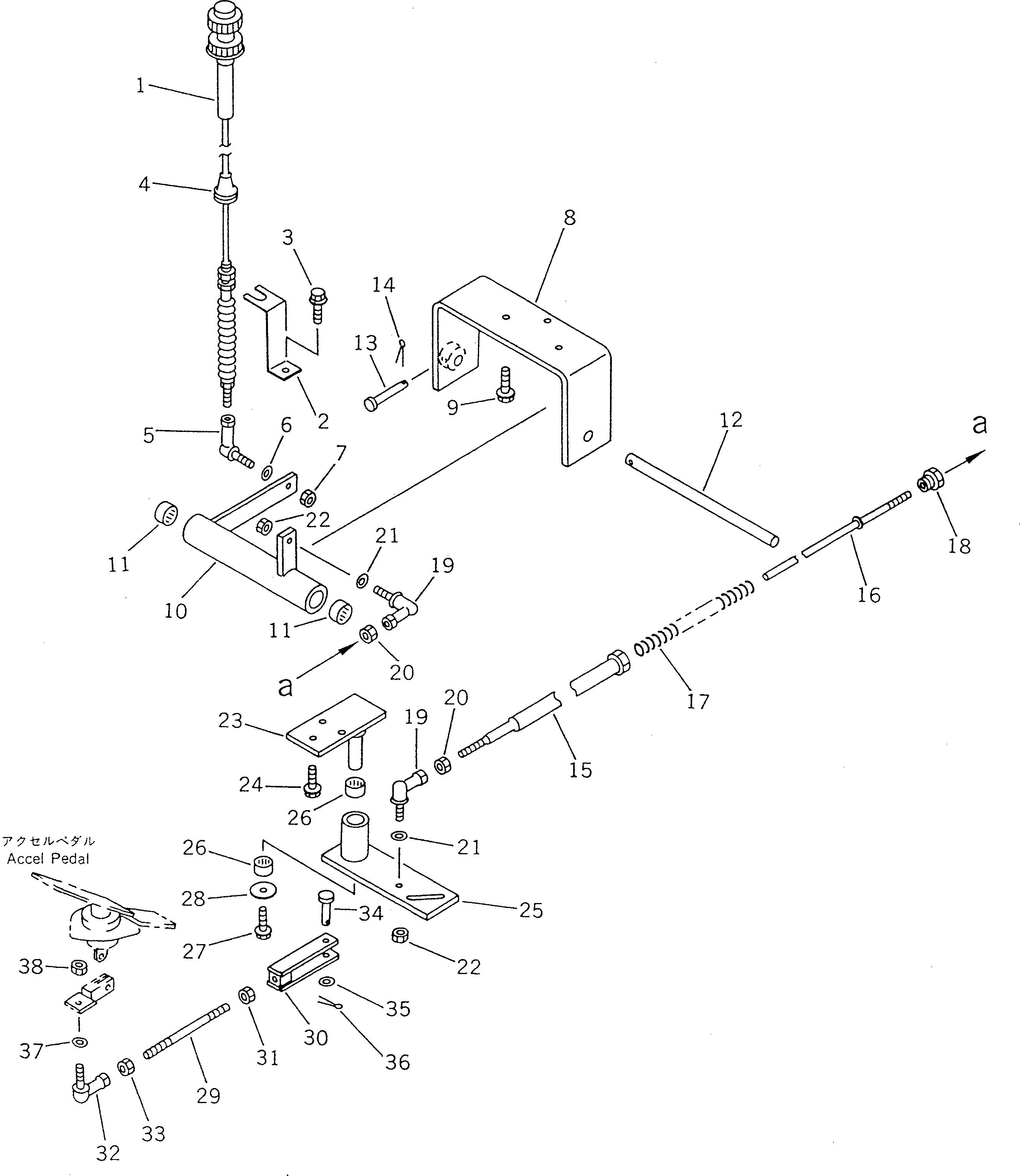 Compactors Komatsu / WF450T-1A S/N 10001-UP(wf450t0c) / ENGINE CONTROL LEVER(030050 : 1105)