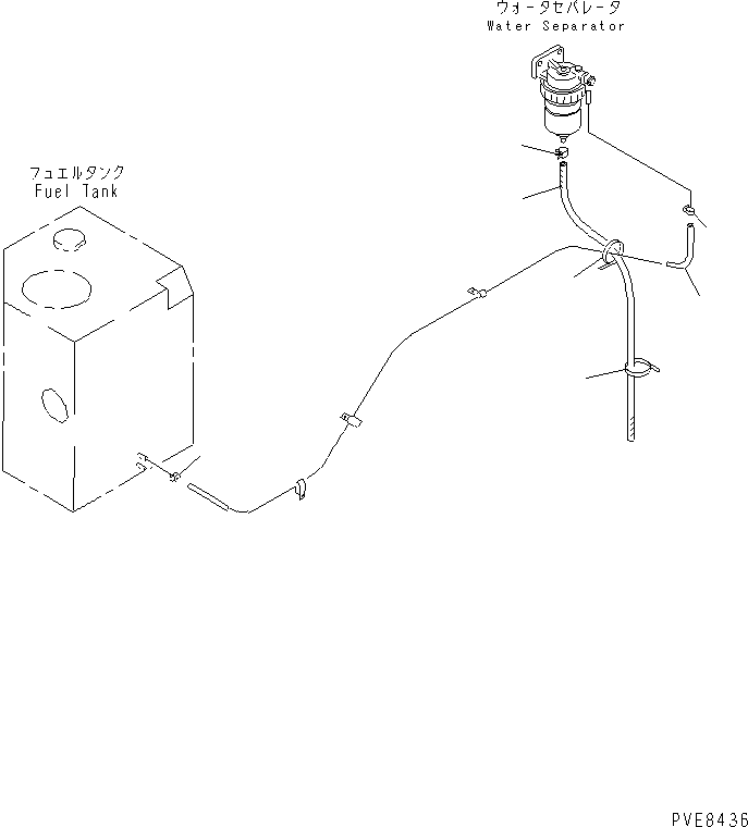 Compactors Komatsu / WF450T-1A S/N 10001-UP(wf450t0c) / WATER SEPARATOR PIPING(030110 : 1352)