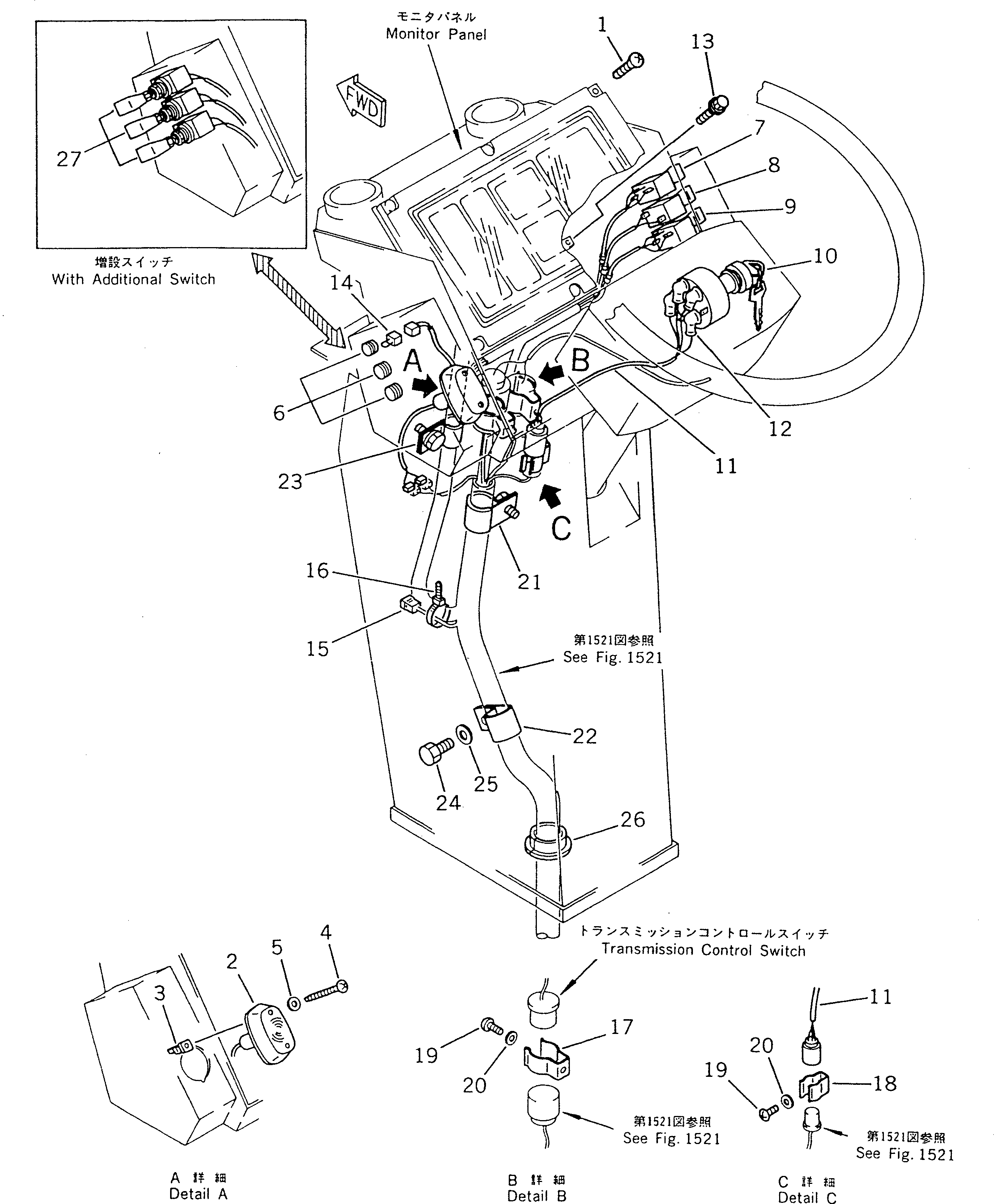 Compactors Komatsu / WF450T-1A S/N 10001-UP(wf450t0c) / INSTRUMENT PANEL(030130 : 1411)