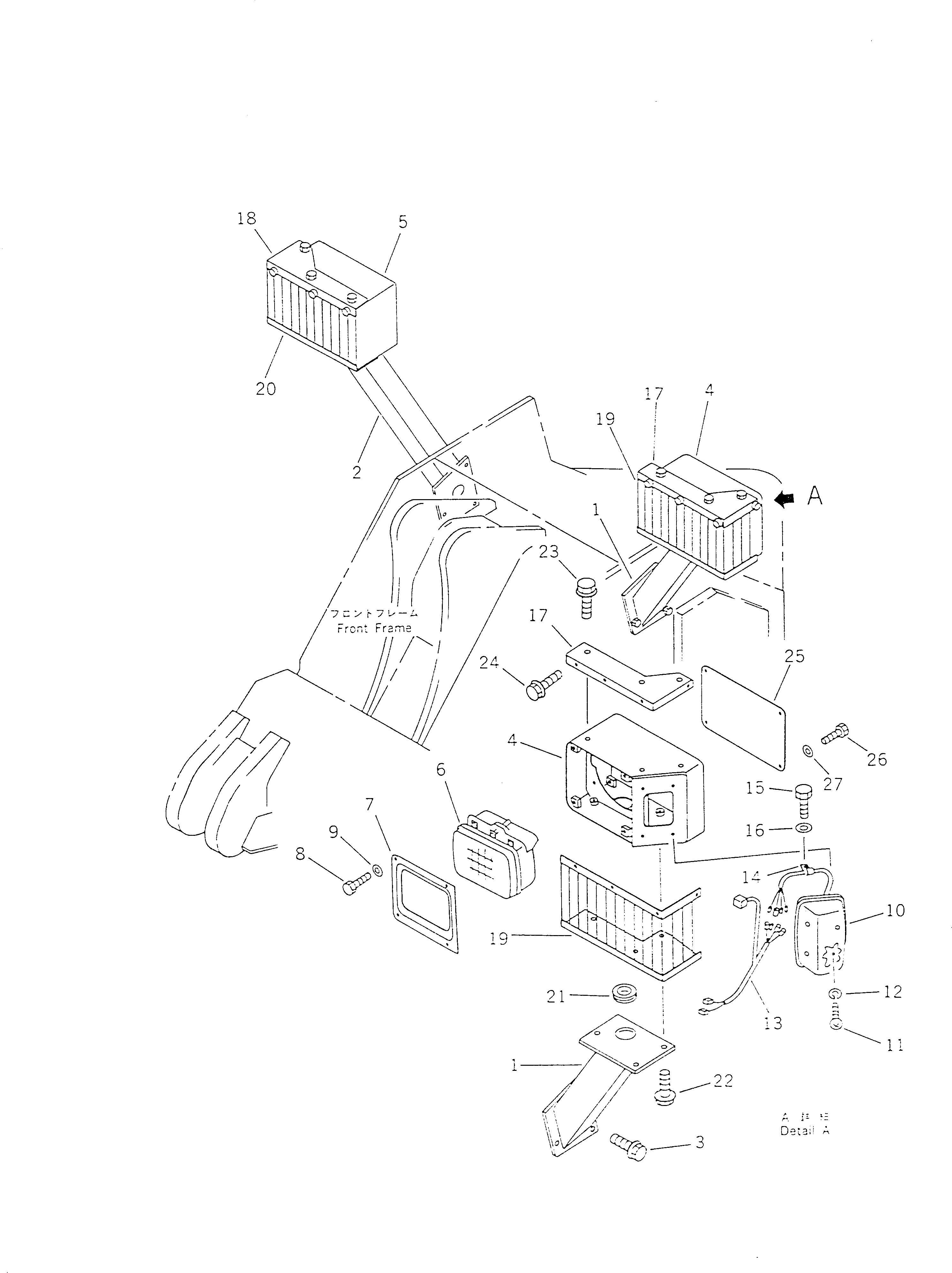 Compactors Komatsu / WF450T-1A S/N 10001-UP(wf450t0c) / ELECTRICAL SYSTEM (FRONT LAMP) (WITHOUT CAB)(030160 : 1501)