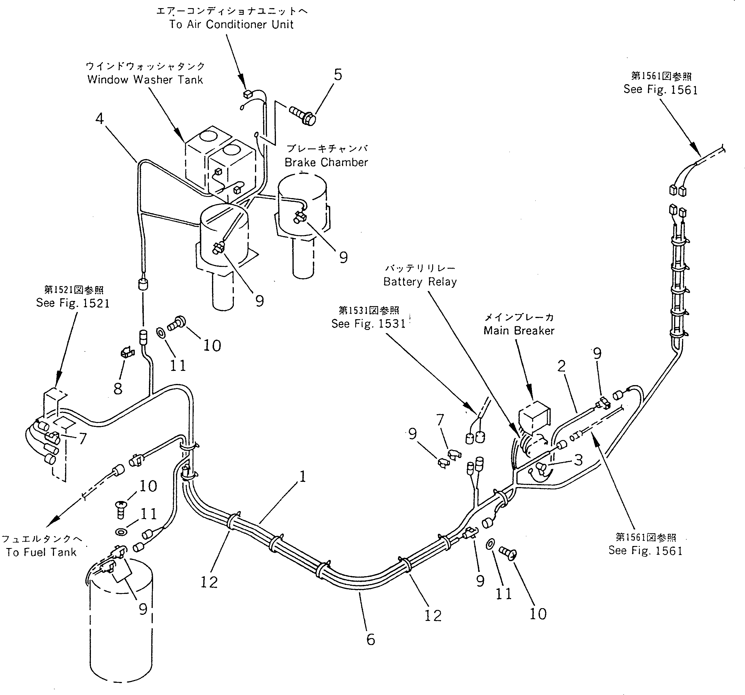 Compactors Komatsu / WF450T-1A S/N 10001-UP(wf450t0c) / ELECTRICAL SYSTEM (REAR FRAME LINE)(030200 : 1541)