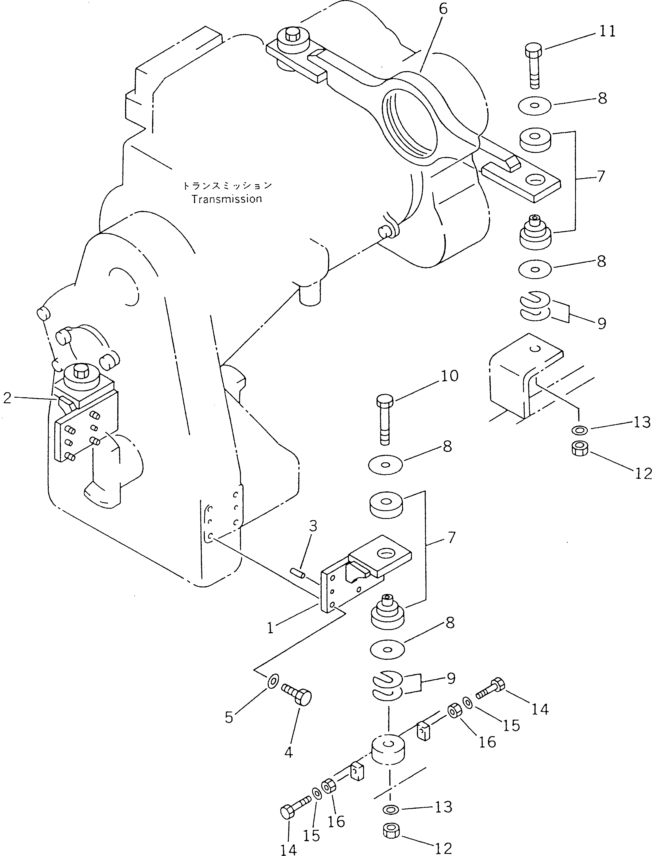 Compactors Komatsu / WF450T-1A S/N 10001-UP(wf450t0c) / TORQFLOW MOUNTING PARTS(060030 : 2051)