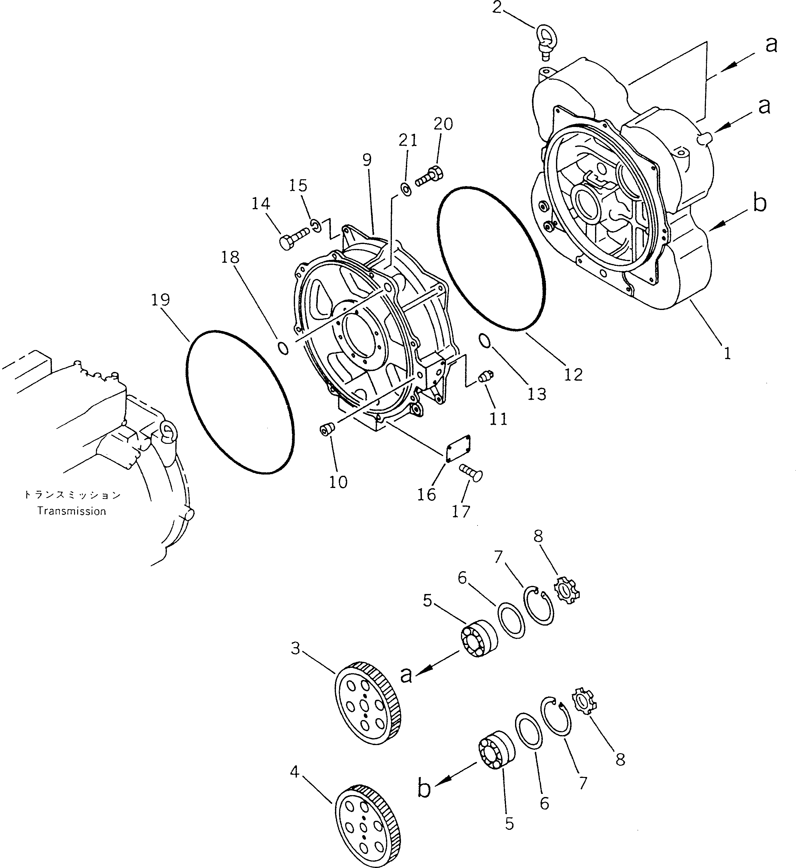 Compactors Komatsu / WF450T-1A S/N 10001-UP(wf450t0c) / TORQUE CONVERTER CASE(060040 : 2301)