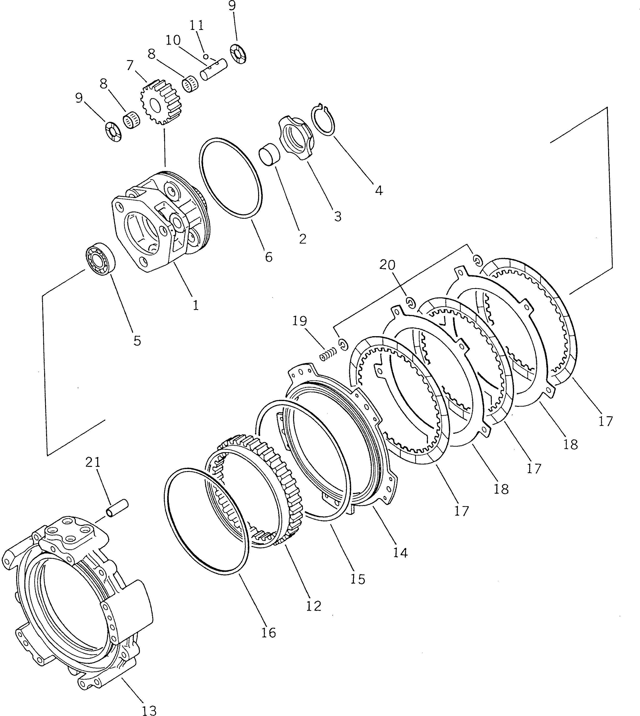 Compactors Komatsu / WF450T-1A S/N 10001-UP(wf450t0c) / TRANSMISSION (4TH CLUTCH)(060100 : 2513)