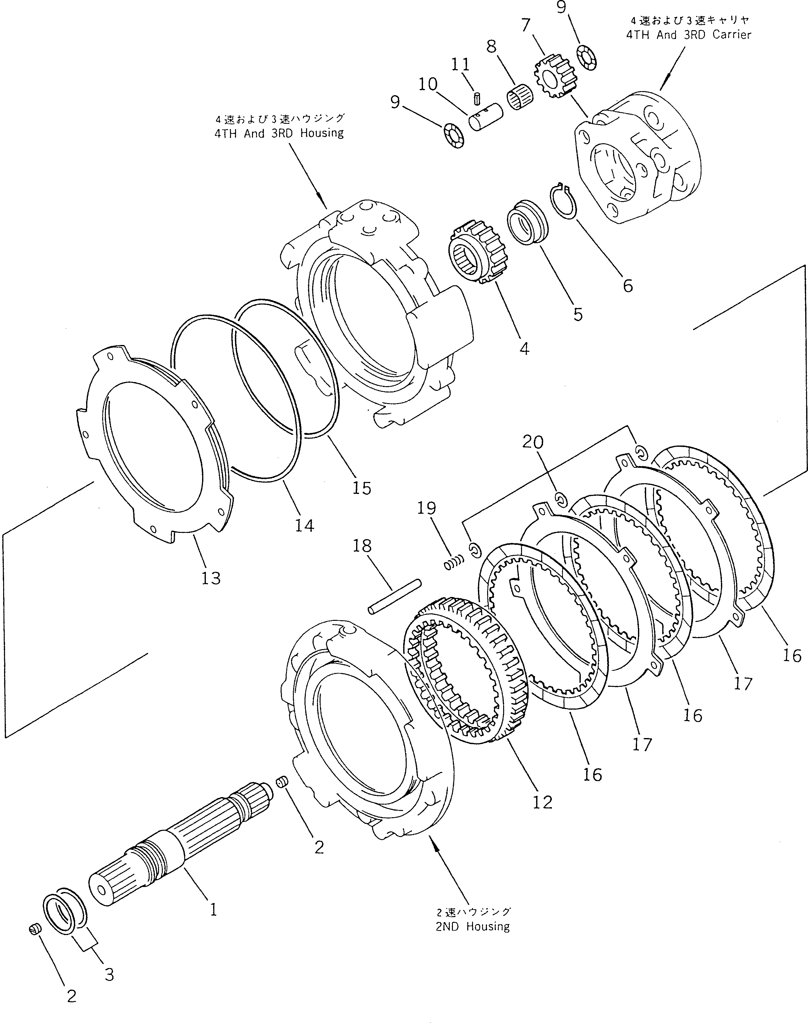 Compactors Komatsu / WF450T-1A S/N 10001-UP(wf450t0c) / TRANSMISSION (3RD CLUTCH)(060110 : 2514)