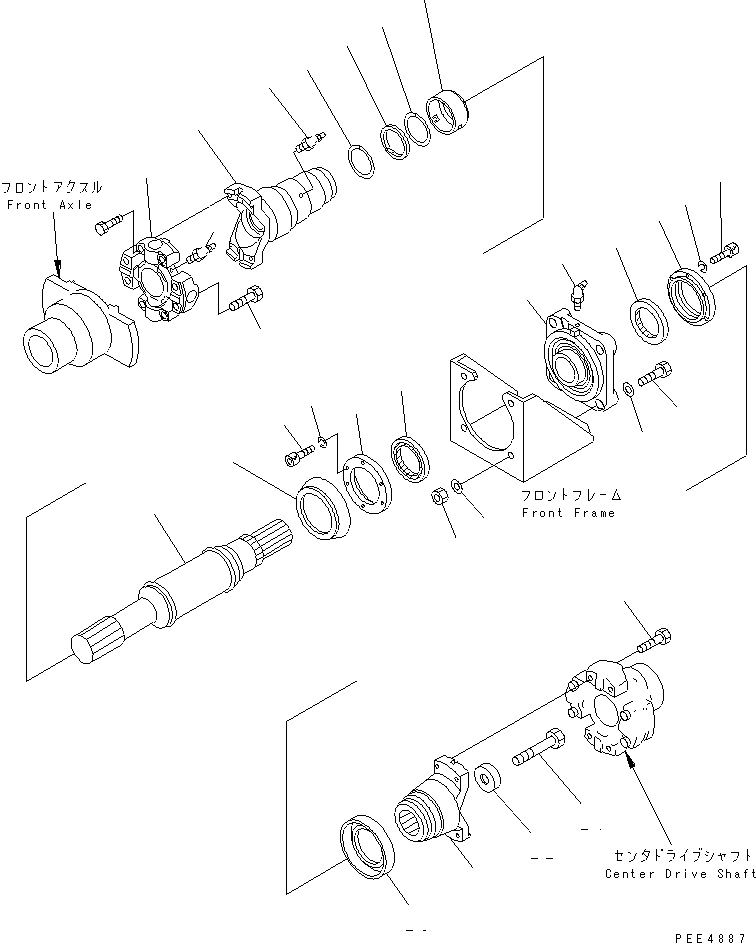 Compactors Komatsu / WF450T-3 S/N 53001-UP(wf450t1c) / DRIVE SHAFT (FRONT)(150020 : F4200-02A0)