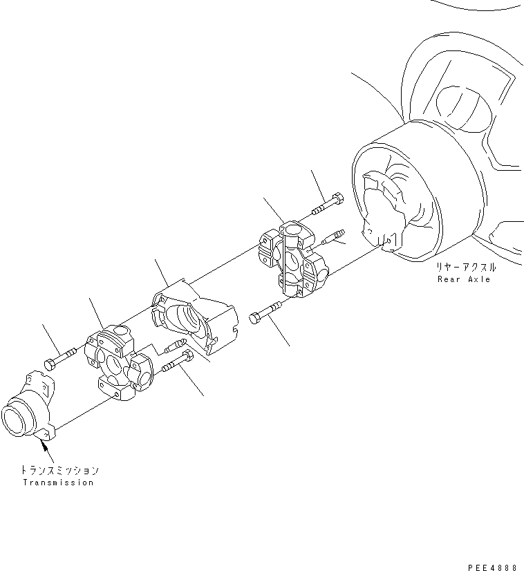 Compactors Komatsu / WF450T-3 S/N 53001-UP(wf450t1c) / DRIVE SHAFT (REAR)(150030 : F4200-03A0)