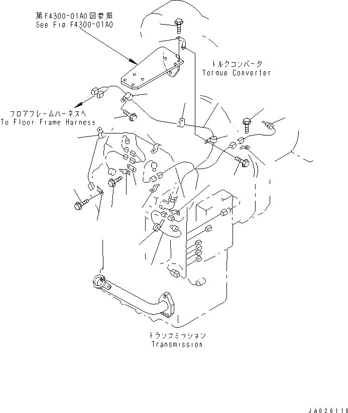 Compactors Komatsu / WF450T-3 S/N 53001-UP(wf450t1c) / TORQUE CONVERTER AND TRANSMISSION (WIRING HARNESS ? TRANSMISSION)(150050 : F4300-02A0)