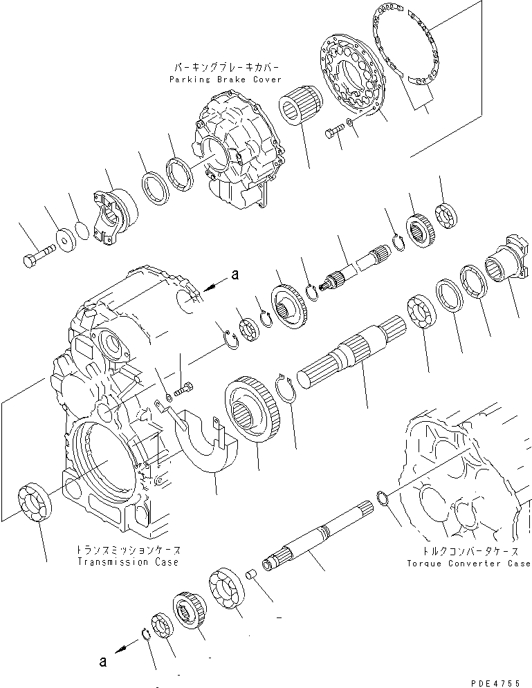 Compactors Komatsu / WF450T-3 S/N 53001-UP(wf450t1c) / TRANSMISSION (INPUT ? 4TH AND OUTPUT SHAFT)(150130 : F4350-55A0)