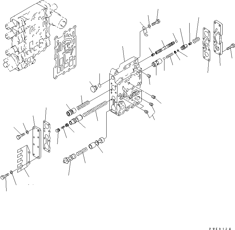 Compactors Komatsu / WF450T-3 S/N 53001-UP(wf450t1c) / TRANSMISSION CONTROL VALVE (UPPER VALVE)(150190 : F4350-61A0)