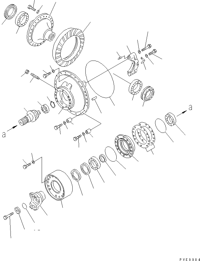 Compactors Komatsu / WF450T-3 S/N 53001-UP(wf450t1c) / REAR AXLE (REAR DIFFERENTIAL)(150360 : F4500-03A0)