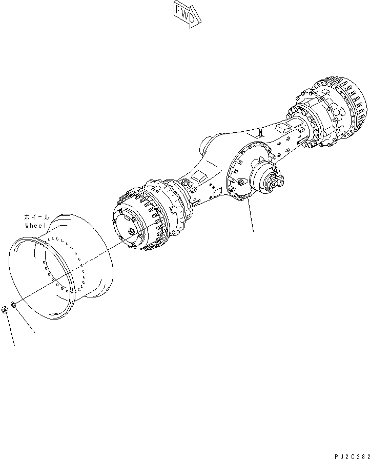Compactors Komatsu / WF450T-3 S/N 53001-UP(wf450t1c) / REAR AXLE AND WHEEL MOUNTING PARTS(150380 : F4500-51A0)