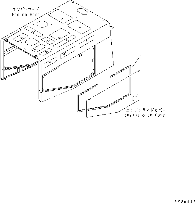 Compactors Komatsu / WF450T-3 S/N 53001-UP(wf450t1c) / HOOD (SIDE DOOR SEAL)(#54101-)(270090 : M4100-13A0)
