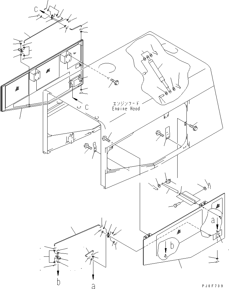 Compactors Komatsu / WF450T-3 S/N 53001-UP(wf450t1c) / HOOD (HOOD DOOR)(#54101-)(270080 : M4100-12A0)