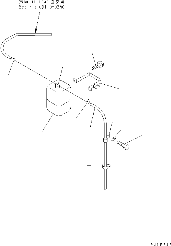 Compactors Komatsu / WF450T-3 S/N 53001-UP(wf450t1c) / BULKHEAD (RADIATOR RESERVE TANK)(270260 : M4102-10A0)