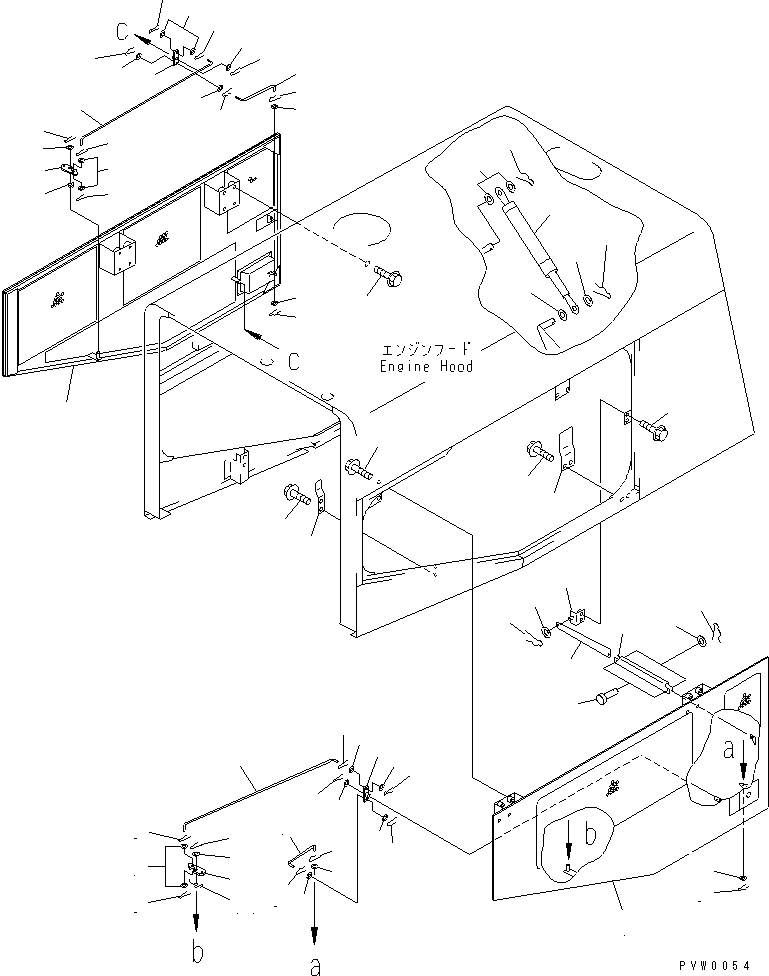 Compactors Komatsu / WF450T-3 S/N 53001-UP(wf450t1c) / HOOD DOOR(#53001-54099)(270270 : M4110-01A0)